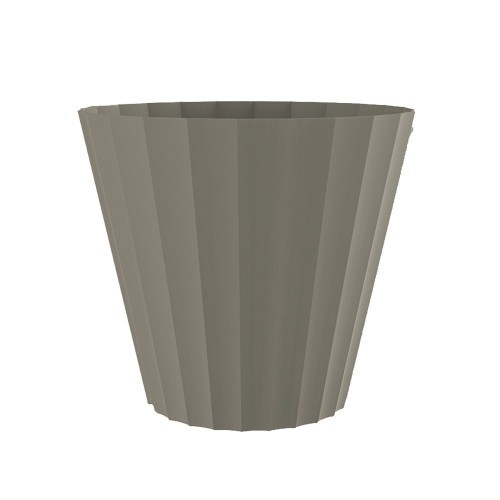 Maceta Plástico Ø22x20cm Color Taupe Exterior Resistente PLASTIKEN