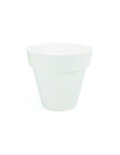 Maceta Plástico 14cm Blanco Resistente Exterior PLASTIKEN
