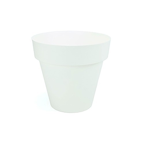 Maceta Plástico 14cm Blanco Resistente Exterior PLASTIKEN
