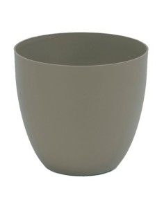 Maceta Plástico Inyección 38cm Taupe Exterior Resistente PLASTIKEN