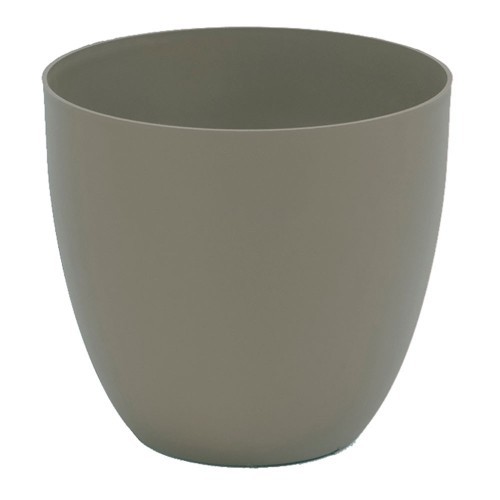 Maceta Plástico Inyección 38cm Taupe Exterior Resistente PLASTIKEN