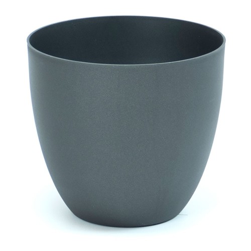Maceta Plástico 38cm Exterior Antracita Resistente Sol Plastiken