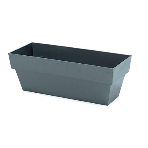 Jardinera Plástico 10x25cm Antracita PLASTIKEN
