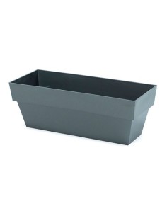 Jardinera Plástico 12x30cm Antracita PLASTIKEN