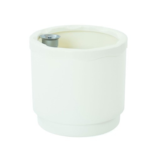 Maceta Autorriego Plástico 18x17cm Blanco PLASTIKEN