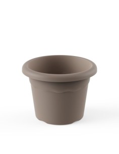 Maceta Redonda Plástico 22cm Taupe PLASTIKEN