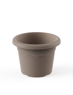 Maceta Redonda Plástico 26cm Taupe PLASTIKEN