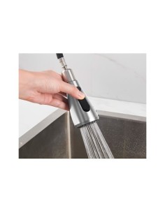 Grifo Cocina Monomando Acero Inox304 Caño Alto Ducha Extraíble Plateado VERHAL 2