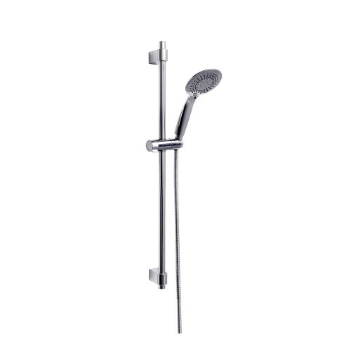 Barra De Ducha Acero Inoxidable 66cm Cabezal 5 Funciones Cromado WENKO