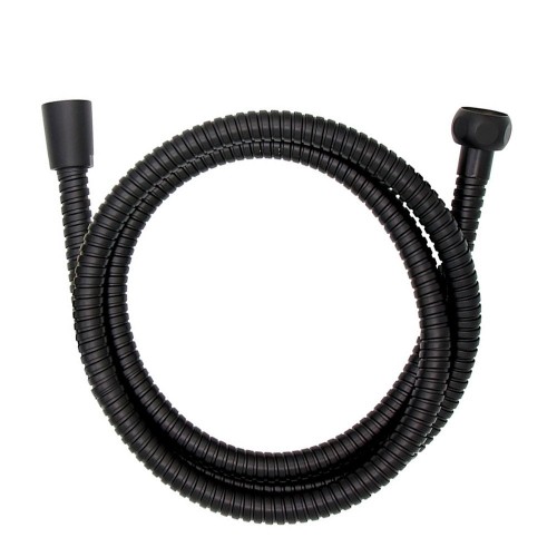 Manguera De Ducha Acero Inoxidable 150cm Negro Conexión Media Wenko