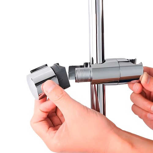 Soporte Ajustable De Ducha ABS 117x42x4cm Para Barras 19-25mm WENKO