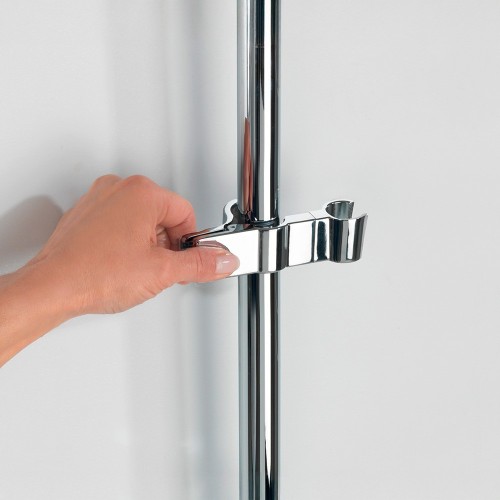 Soporte Ajustable Cabezal Ducha Metal Acero Inoxidable 11.7x2.7x3cm WENKO