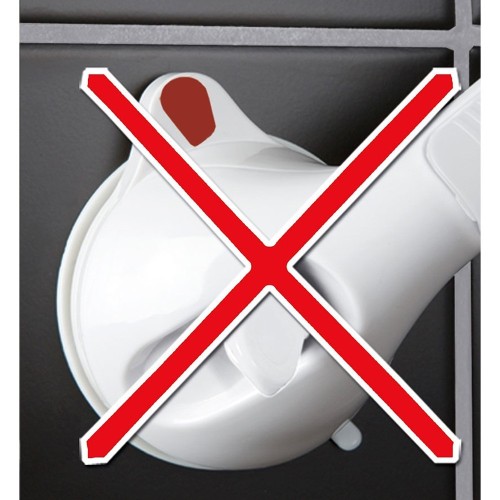 Barra De Seguridad Plástico 29cm Sistema Ventosa Horizontal Wenko