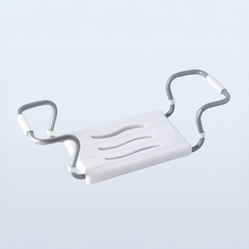 Asiento De Bañera Aluminio Ajustable 55-70x26x18.7cm Blanco BASICS