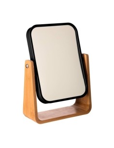 Espejo Baño Bambú 22x16x6cm Negro 5 FIVE