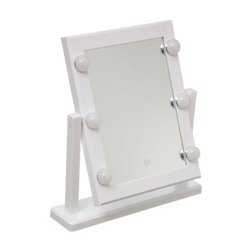 Espejo Led 37x9x40.5cm Blanco Luz Fría Cálida Giratorio 5 FIVE
