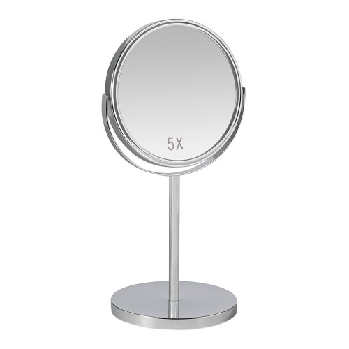 Espejo De Mesa Metal Cromado Doble Cara 5x 18.5x15x34.5cm ANDREA HOUSE