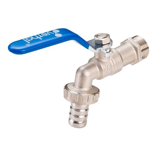 Grifo Esfera Latón Niquelado 1/2x3/4 Rosca Gas 16bar 75°C VERHAL