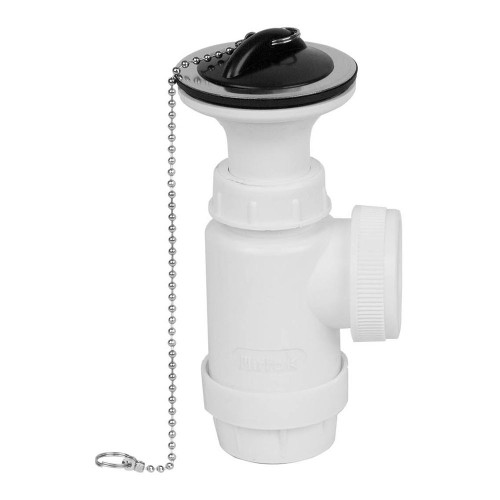 Sifón Botella Extensible PVC V70 Con Cadena Y Tapón MIRTAK