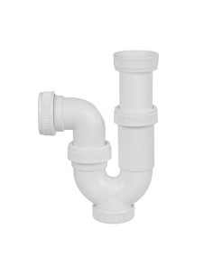 Sifón Curvo Extensible PVC 1 1/2in Lavabo Fregadero Mirtak