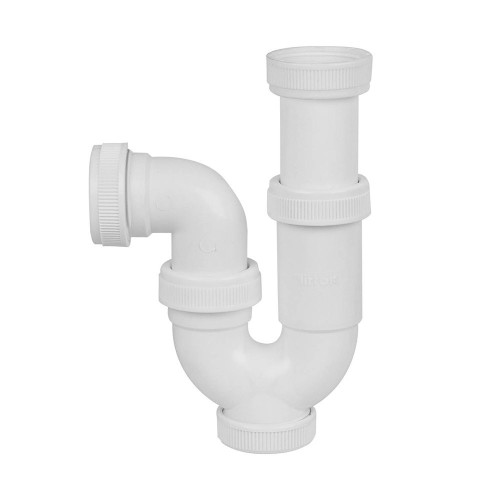 Sifón Curvo Extensible PVC 1 1/2in Lavabo Fregadero Mirtak