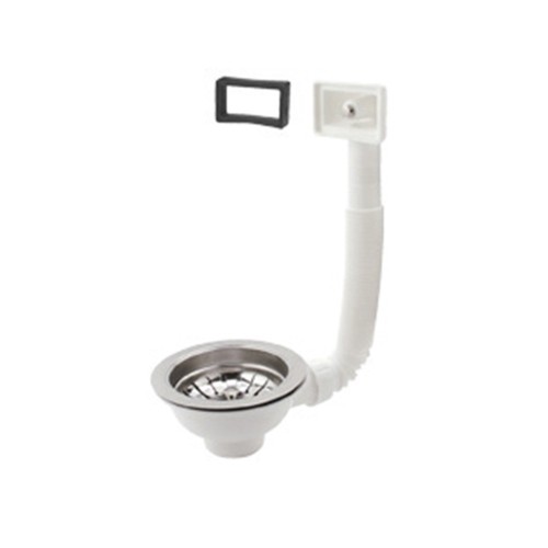 Válvula Fregadero Acero Inoxidable 115mm Con Rebosadero Y Rejilla MIRTAK
