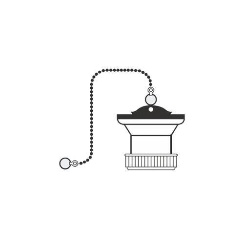 Válvula Lavabo Metal 70mm Cadena Tapón 1-1/2 Pulgadas MIRTAK