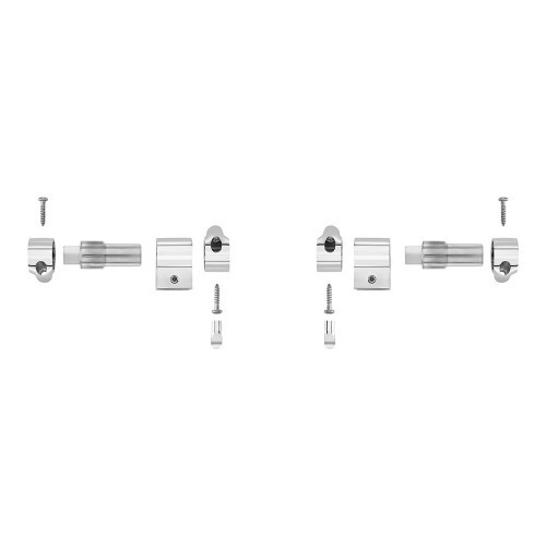 Kit Bisagras Asiento Caída Amortiguada 180x90x40mm Acero Inoxidable ROCA