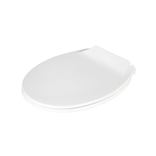 Asiento WC Plástico 42x37cm Blanco Fijación Acero Inoxidable Wenko
