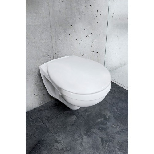 Asiento WC Plástico 37x46cm Blanco Cierre Suave Antideslizante Wenko Asiento WC Plástico 37x46cm Blanco Cierre Suave Antideslizante Wenko