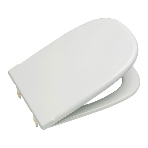 Asiento WC Plástico 327x450x60mm Blanco Bisagras EasyClean ROCA