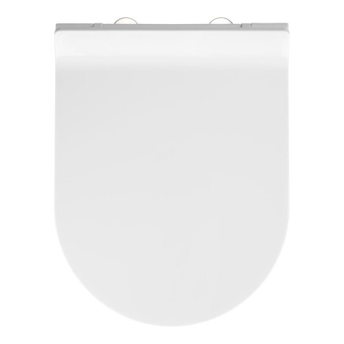 Tapa WC Termoplástico Descenso Automático 36x46cm Blanco Fijación Acero Inoxidable Wenko