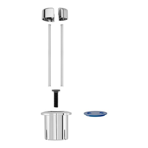 Kit Doble Pulsador Plástico 110x220x55mm Blanco Roca