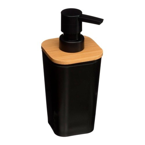 Dispensador Jabón Baño Bambú Negro 5 FIVE