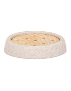 Jabonera Arenisca Y Fresno 10.5x2cm Andrea House