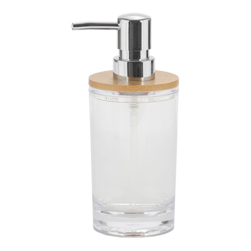 Dispensador Jabón Acrílico Y Bambú 250ml 7x17.5cm Andrea House
