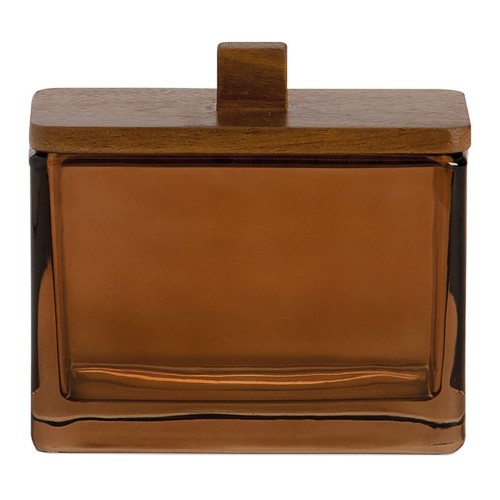 Caja Decorativa Cristal 20x12x8cm Marrón ANDREA HOUSE