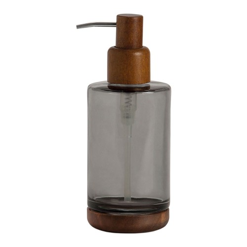 Dispensador Cristal Gris Base Acacia ANDREA HOUSE