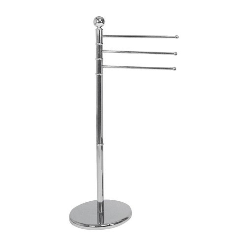 Toallero De Pie Cromo 3 Brazos Soporte Ø32mm WENKO