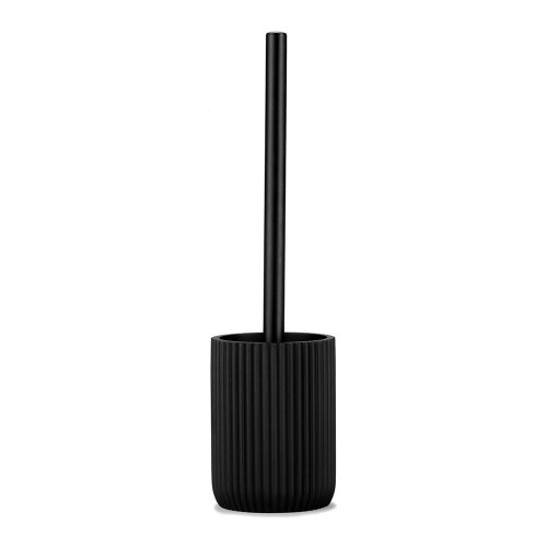 Escobillero Baño Resina Ø9.5x36cm Negro Mate ANDREA HOUSE