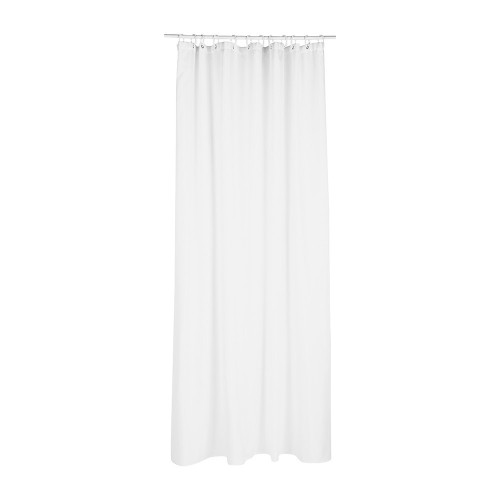 Cortina De Baño Poliester 180x200cm Blanca Anillas Incluidas 5 FIVE