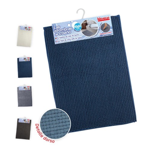 Alfombra Baño Microfibra 40x60cm Colores Surtidos Lavable Hidalgo