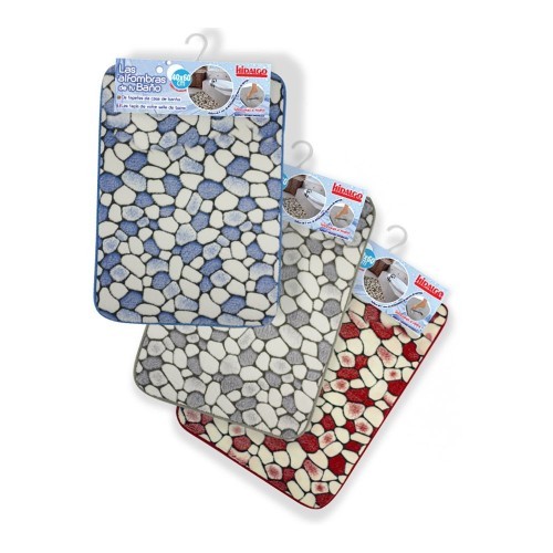 Alfombra Baño Poliéster 40x60cm Acolchada Colores Surtidos HIDALGO