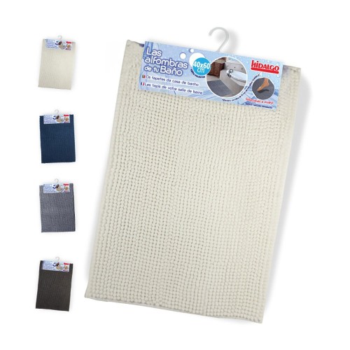 Alfombra Baño Poliéster Microfibra 45x75cm Colores Surtidos Hidalgo