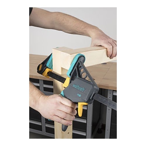 Sargento Monomanual 100mm Largo Negro Wolfcraft