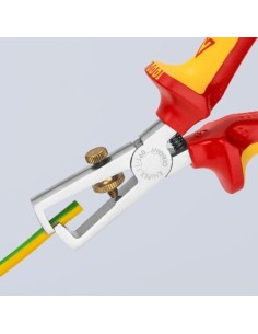 Alicates Pela Cables Acero 160x57x19mm Mango Aislado 5mm KNIPEX 2