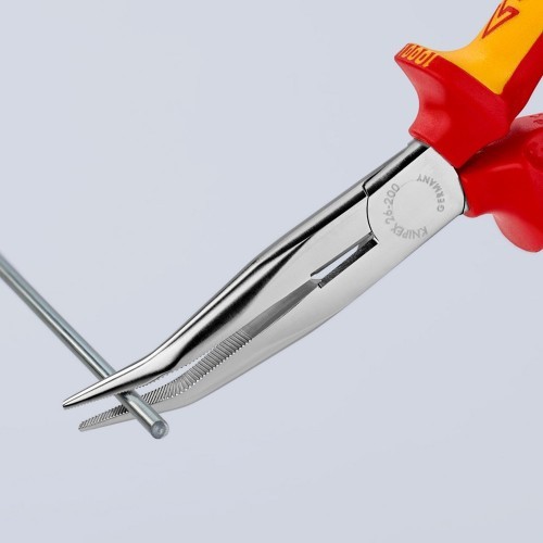 Alicate Boca Cigueña Acero 200x56x19mm Mangos Aislados KNIPEX