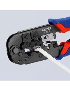 Crimpadora Acero 190x70x18mm Negro RJ11 RJ45 Guillotina KNIPEX 2