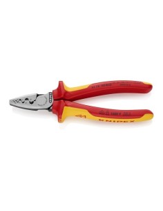 Alicate Crimpadora Acero 180x56x28mm 0.25-16mm² Mangos Aislados KNIPEX