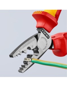 Alicate Crimpadora Acero 180x56x28mm 0.25-16mm² Mangos Aislados KNIPEX 2